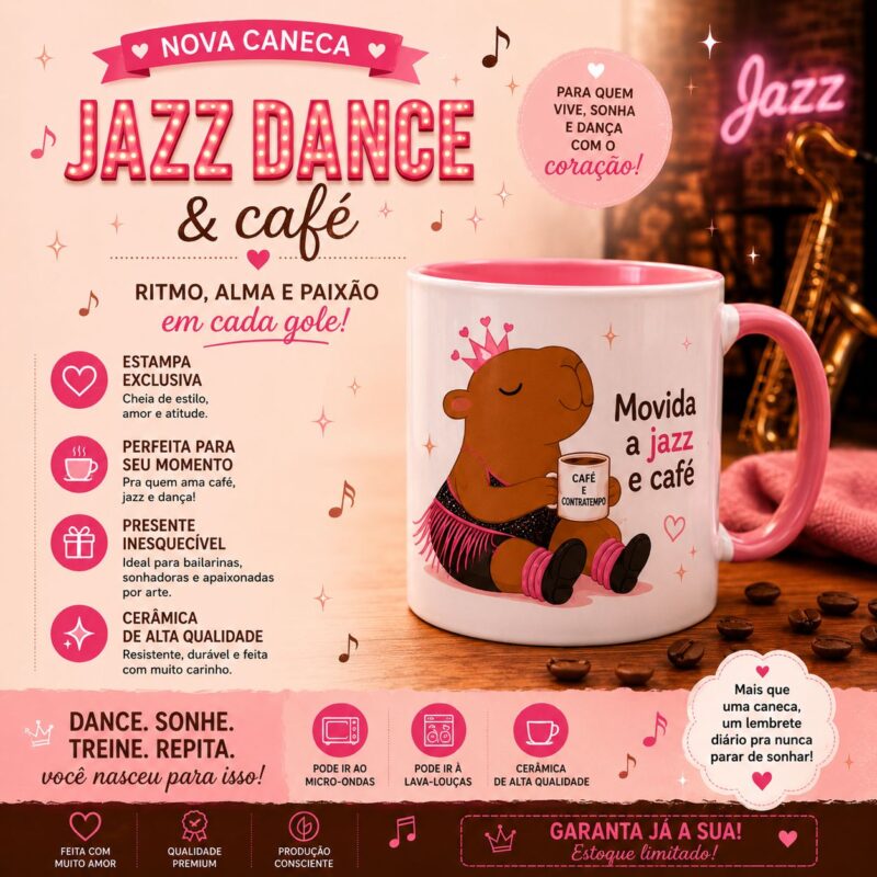 Caneca Movida a Jazz e Café